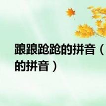踉踉跄跄的拼音（踉跄的拼音）