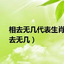 相去无几代表生肖（相去无几）