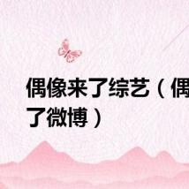 偶像来了综艺（偶像来了微博）