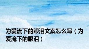 为爱流下的眼泪文案怎么写（为爱流下的眼泪）