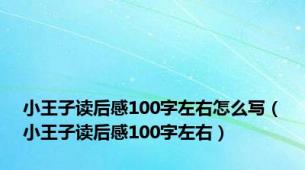 小王子读后感100字左右怎么写（小王子读后感100字左右）