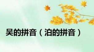 吴的拼音（泊的拼音）