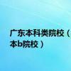 广东本科类院校（广东本b院校）