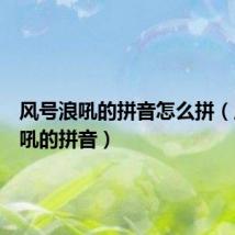 风号浪吼的拼音怎么拼（风号浪吼的拼音）