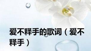 爱不释手的歌词（爱不释手）