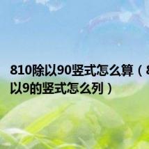 810除以90竖式怎么算(8100除以9的竖式怎么列)