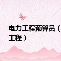 电力工程预算员（电力工程）