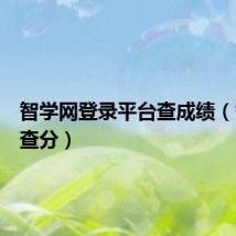 智学网登录平台查成绩（智学网查分）