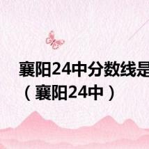 襄阳24中分数线是多少(襄阳24中)