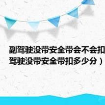 副驾驶没带安全带会不会扣分(副驾驶没带安全带扣多少分)