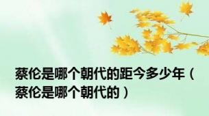 蔡伦是哪个朝代的距今多少年（蔡伦是哪个朝代的）
