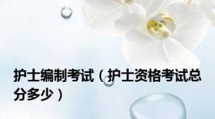 护士编制考试（护士资格考试总分多少）