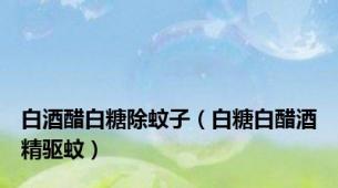 白酒醋白糖除蚊子（白糖白醋酒精驱蚊）