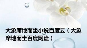 大象席地而坐小说百度云（大象席地而坐百度网盘）