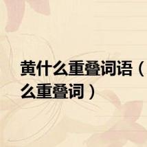 黄什么重叠词语（黄什么重叠词）