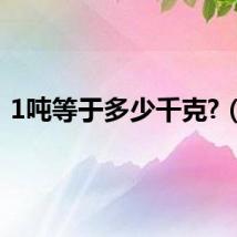 1吨等于多少千克?（1）