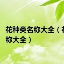 花种类名称大全（花类名称大全）