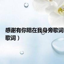 感谢有你陪在我身旁歌词(身旁歌词)