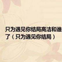 只为遇见你结局高洁和谁在一起了（只为遇见你结局）