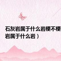 石灰岩属于什么岩梗不梗（石灰岩属于什么岩）