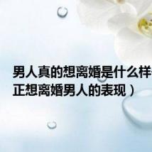 男人真的想离婚是什么样子(真正想离婚男人的表现)
