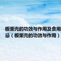 板栗壳的功效与作用及食用方法禁忌(板栗壳的功效与作用)