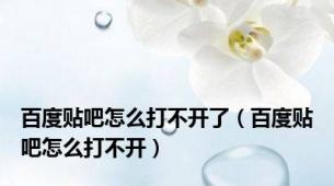 百度贴吧怎么打不开了（百度贴吧怎么打不开）