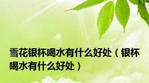 雪花银杯喝水有什么好处（银杯喝水有什么好处）