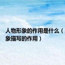 人物形象的作用是什么（人物形象描写的作用）