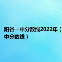 阳谷一中分数线2022年（阳谷一中分数线）