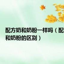 配方奶和奶粉一样吗（配方奶粉和奶粉的区别）