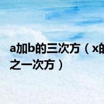 a加b的三次方（x的二分之一次方）