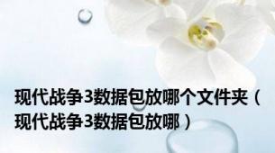 现代战争3数据包放哪个文件夹（现代战争3数据包放哪）