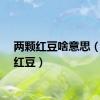 两颗红豆啥意思（二颗红豆）