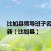 比如县领导班子名单最新（比如县）