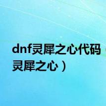 dnf灵犀之心代码（dnf灵犀之心）
