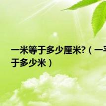 一米等于多少厘米?（一平方等于多少米）