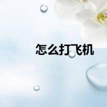 怎么打飞机