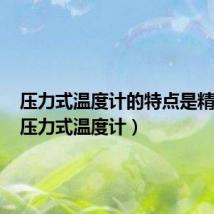 压力式温度计的特点是精度高（压力式温度计）
