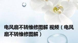 电风扇不转维修图解 视频（电风扇不转维修图解）