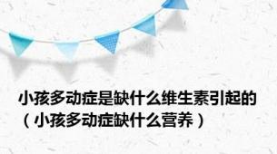 小孩多动症是缺什么维生素引起的（小孩多动症缺什么营养）