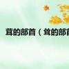茸的部首（耸的部首）