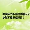微信突然不能视频聊天了（微信突然不能视频聊天）