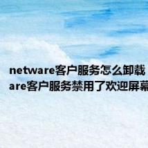 netware客户服务怎么卸载(netware客户服务禁用了欢迎屏幕)