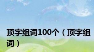 顶字组词100个（顶字组词）