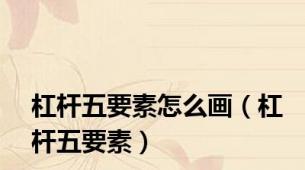 杠杆五要素怎么画（杠杆五要素）