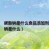 碳酸钠是什么食品添加剂（碳酸钠是什么）