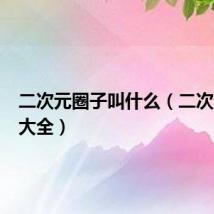 二次元圈子叫什么（二次元圈名大全）