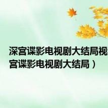 深宫谍影电视剧大结局视频(深宫谍影电视剧大结局)