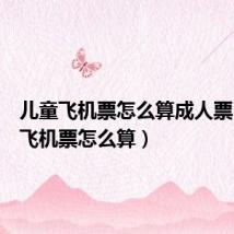 儿童飞机票怎么算成人票(儿童飞机票怎么算)